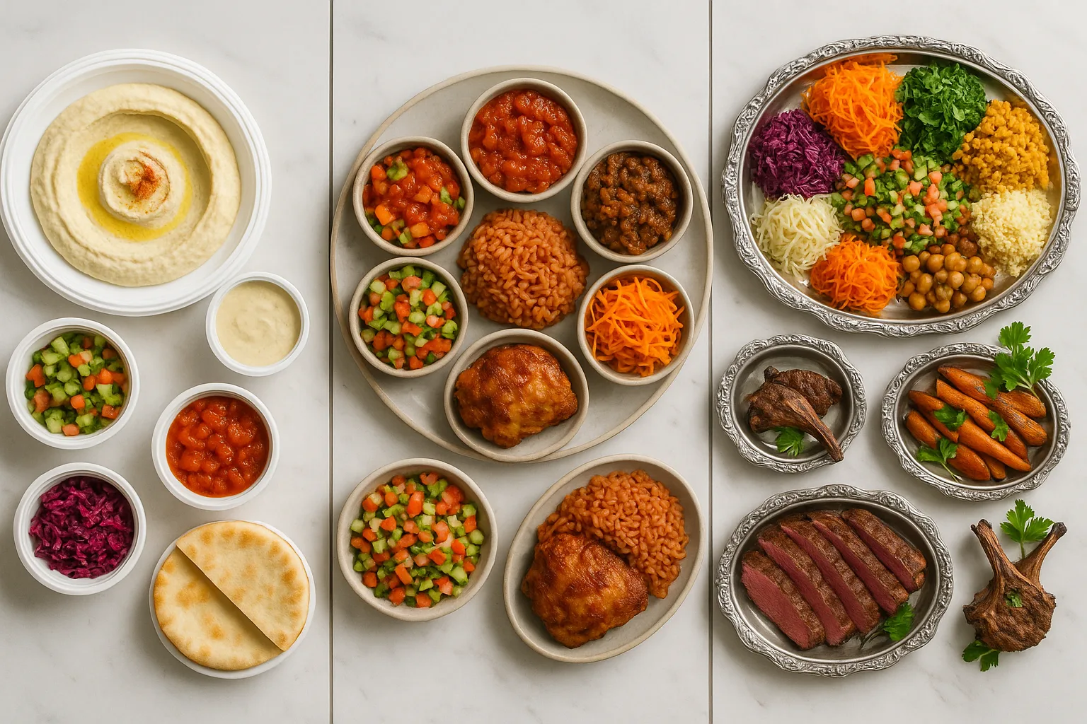השוואה בין שלוש רמות הגשת קייטרינג בופה מבסיסי ועד פרימיום עם מנות מגוונות